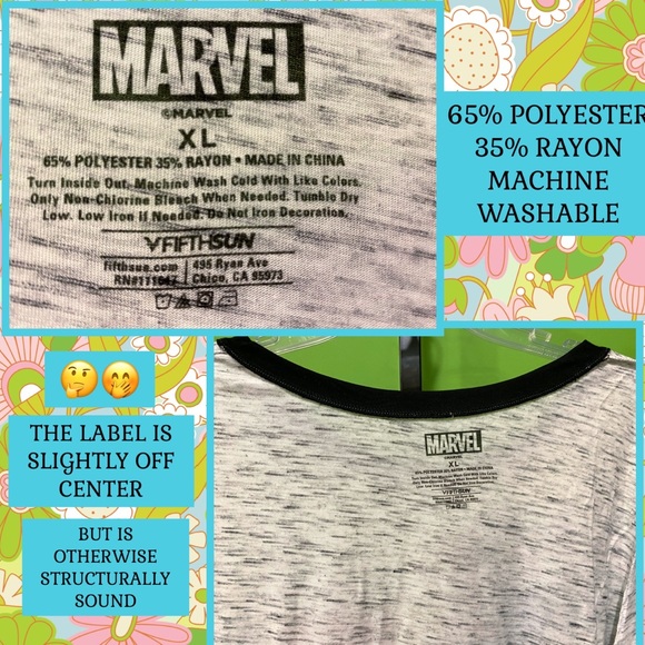 JRS XL NIB FIFTH SUN MARVEL KNIT T SHIRT I AM GROOT ASYM CURVED HEM - Picture 10 of 14